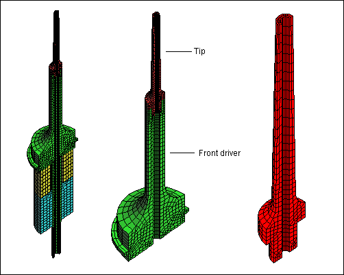 Figure 2: Resonator model with FEA mesh