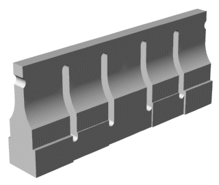 Ultrasonic horn -- slotted bar, optimized