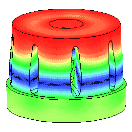 Ultrasonic horn -- cylindrical, axial mode, optimized